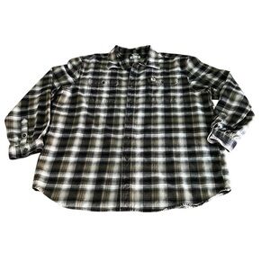 Carhartt Black, Gray, Green and White Plaid Shirt Shacket Size 2XLTall